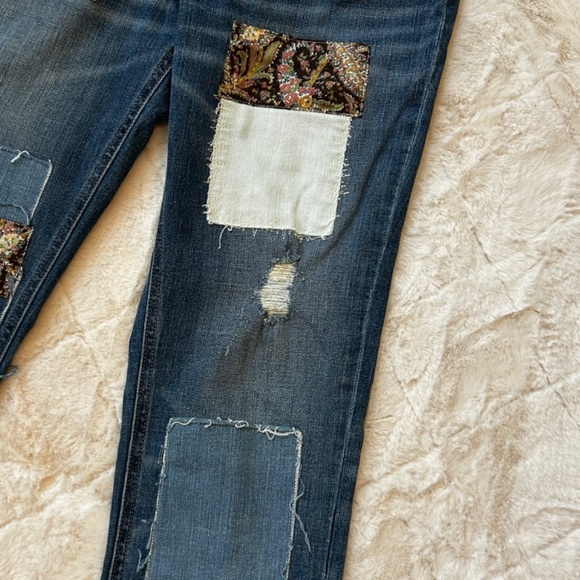 Victoria’s Secret Flare leg Vintage Patchwork Hipster  Deadstock London Jean - Picture 4 of 6